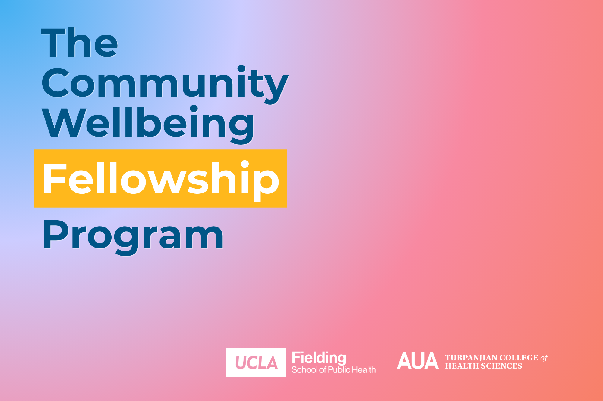 Community Wellbeing Fellowship Program